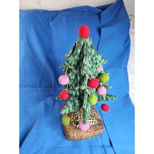 John Derian For Target Christmas‎ Tree Pillow 18" w/Dangling Ornaments Sequined